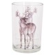 Szklany Lampion Na Tealight w Jelenie A Clayre & Eef