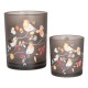 Szklane Lampiony Na Tealight w Ptaszki 2 szt. Clayre & Eef