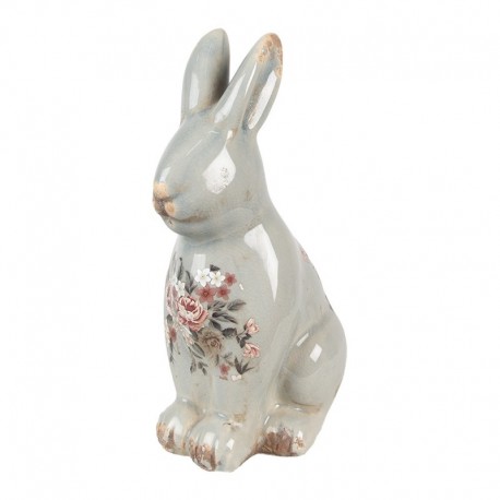 Ceramiczny Zajączek w Kwiaty Clayre & Eef