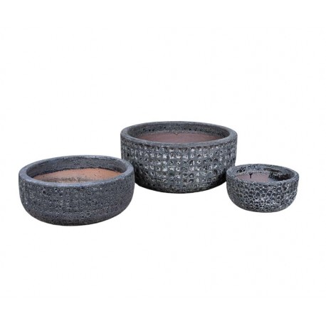 Donica Niska Belldeco Garden Old Black kpl. 3 szt