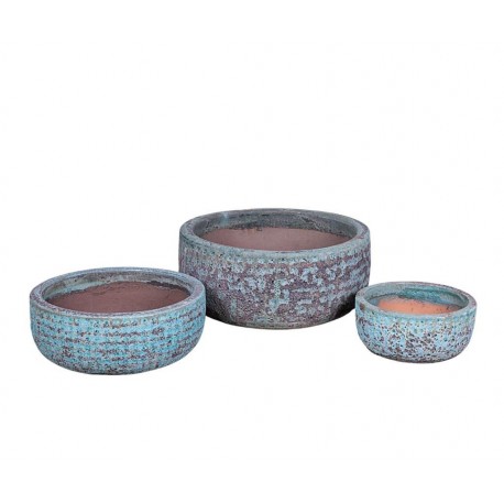 Donica Niska Belldeco Garden Old Green kpl. 3 szt