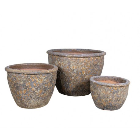 Donica Okrągła Belldeco Garden Old Rustykalna kpl. 3 szt
