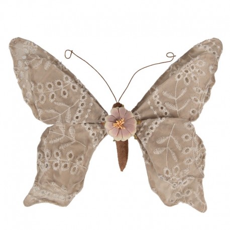 Materiałowy Motyl z Klipsem B Clayre & Eef