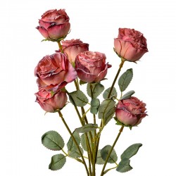 Sztuczne Kwiaty Różowe Róże 55 cm Clayre & Eef