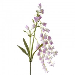 Sztuczne Kwiaty Biało - Fioletowe Konwalie 80 cm Clayre & Eef