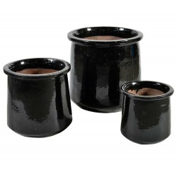 Donice Belldeco Garden Old Black kpl. 3 szt.