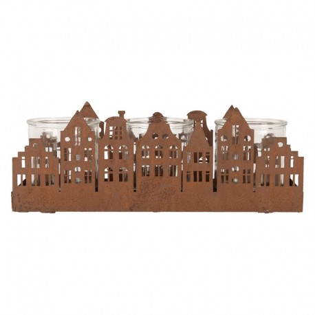 Lampion na Tealighty Ażurowe Budynki Clayre & Eef