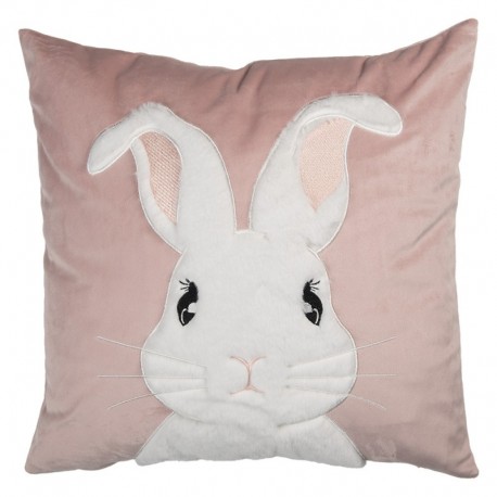 Różowa Poszewka Ozdobna z Zajączkiem Clayre & Eef