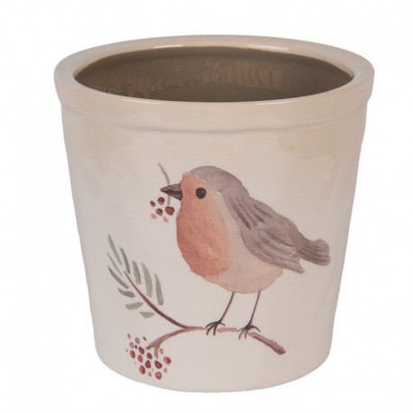 Osłonka Na Doniczkę z Ptaszkiem A Clayre & Eef
