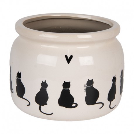 Osłonka Na Doniczkę z Kotami A Clayre & Eef