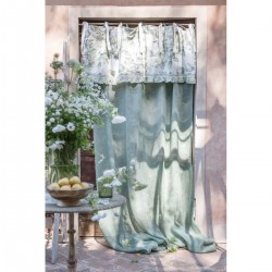 Lniana Zasłona Zielona Blanc Mariclò