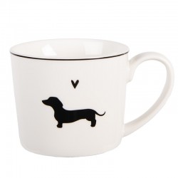 Porcelanowy Kubek z Jamnikiem Clayre & Eef