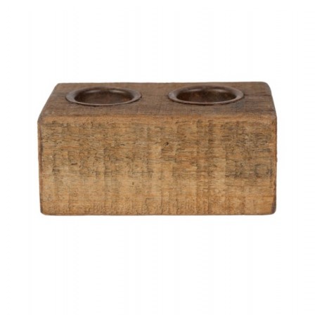 Świecznik Belldeco Wood Old Teak 1