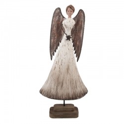 Dekoracja Rustykalna Anioł Drewniany M Clayre & Eef