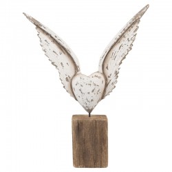 Dekoracja Rustykalna Serce Drewniane Clayre & Eef