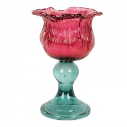 Szklany Świecznik Na Tealight Kolorowy K Clayre & Eef