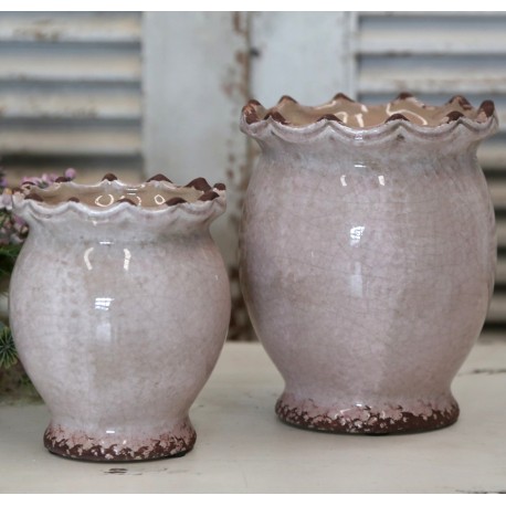 Wazon Osłonka Chic Antique Pudrowa 1 