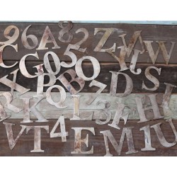 Cyfry i Litery Ozdobne Metalowe 36szt.