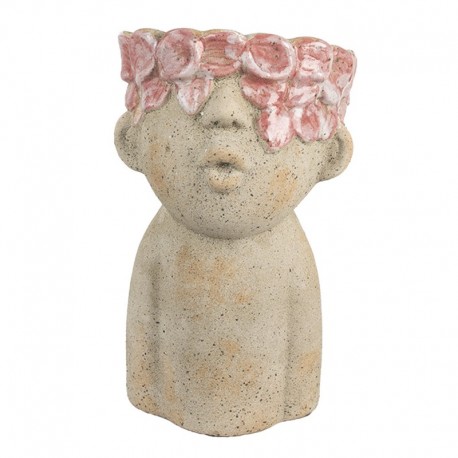 Osłonka Na Doniczkę Głowa z Kwiatami B Clayre & Eef