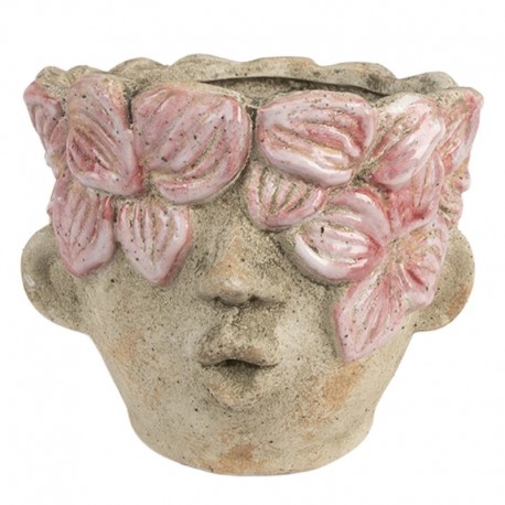 Osłonka Na Doniczkę Głowa z Kwiatami C Clayre & Eef