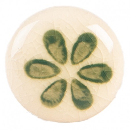 Ceramiczna Gałka Meblowa z Kwiatkiem C Clayre & Eef