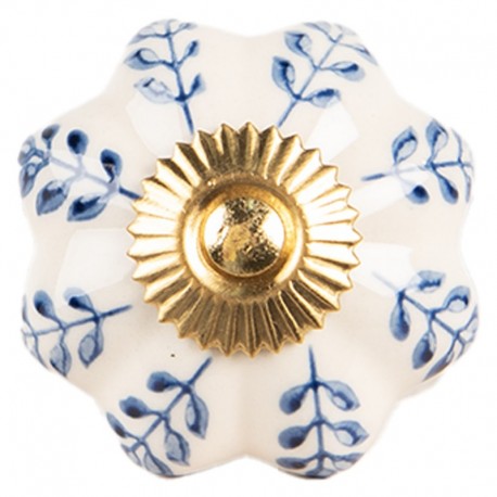 Ceramiczna Gałka Meblowa w Listki A Clayre & Eef