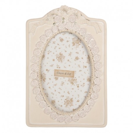 Ramka w Stylu Prowansalskim Kremowa E Clayre & Eef