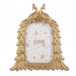 Złota Ramka Na Zdjęcie z Pawiami A Clayre & Eef