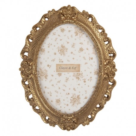 Owalna Złota Ramka Na Zdjęcie B Clayre & Eef