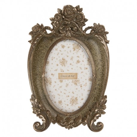 Złota Ramka Na Zdjęcie z Różami A Clayre & Eef