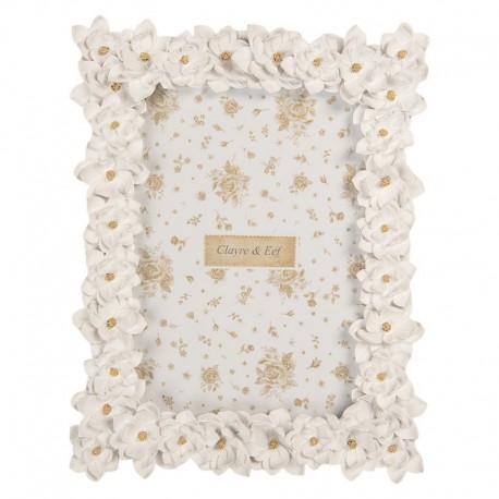 Ramka Na Zdjęcie Białe Kwiaty B Clayre & Eef
