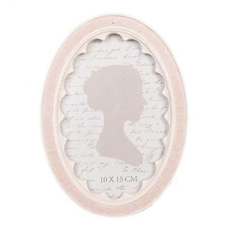 Owalna Ramka w Stylu Prowansalskim Różowa A Clayre & Eef