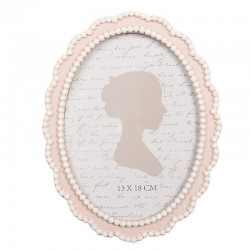 Owalna Ramka w Stylu Prowansalskim Różowa B Clayre & Eef