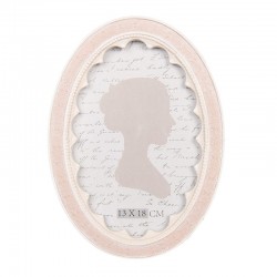 Owalna Ramka w Stylu Prowansalskim Różowa C Clayre & Eef