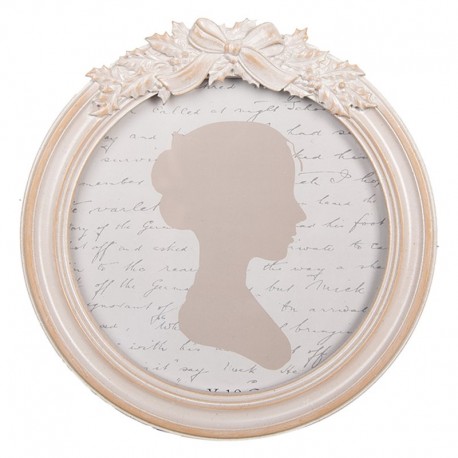 Beżowa Ramka Na Zdjęcie z Kokardką A Clayre & Eef