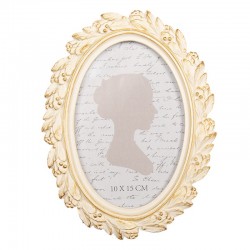 Owalna Ramka w Stylu Prowansalskim Beżowa C Clayre & Eef