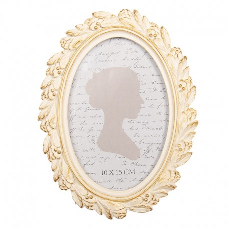 Owalna Ramka w Stylu Prowansalskim Beżowa C Clayre & Eef