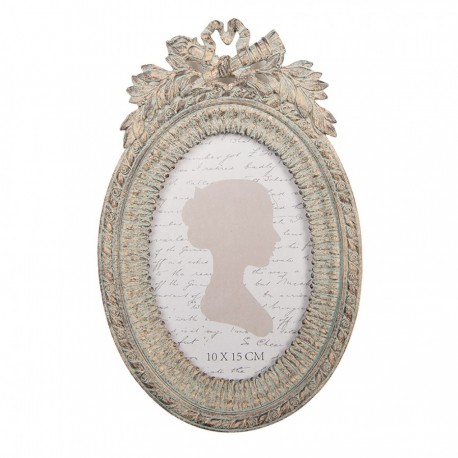 Owalna Ramka w Stylu Prowansalskim Beżowa D Clayre & Eef