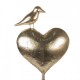 Złote Serce Metalowe Stojące Wysokie 47 cm Clayre & Eef