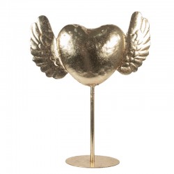 Złote Serce Metalowe Stojące Wysokie 47 cm Clayre & Eef