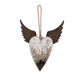Drewniana Zawieszka Serce M Clayre & Eef