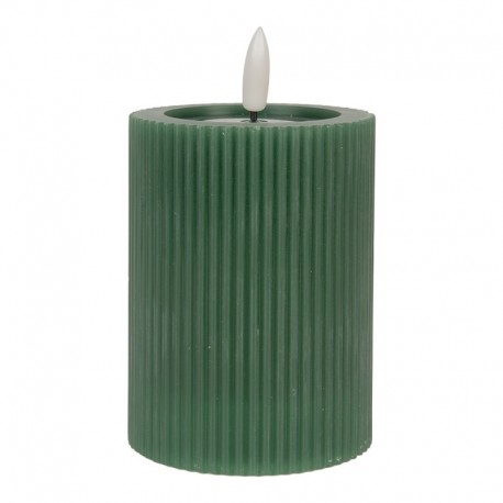 Świeca LED Ciemnozielona z Wosku Clayre & Eef
