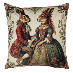 Poszewka Ozdobna Vintage z Zającami Clayre & Eef