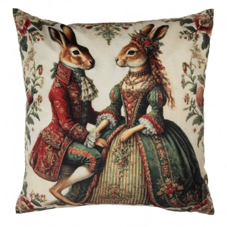 Poszewka Ozdobna Vintage z Zającami Clayre & Eef