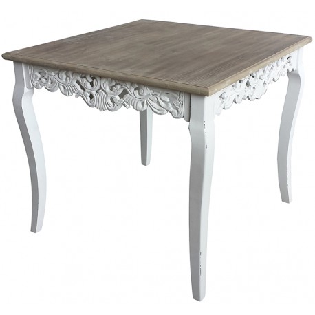 Stół w Stylu Prowansalskim Kwadratowy Amelia