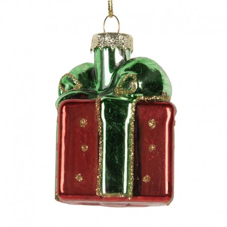 Szklana Bombka Prezent Clayre & Eef