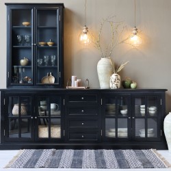 Czarna Witryna Szeroka Chic Antique Marsylia A