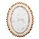 Owalna Ramka w Stylu Prowansalskim Biało - Złota A Clayre & Eef