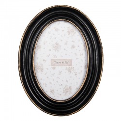 Owalna Czarna Ramka na Zdjęcia A Clayre & Eef