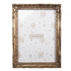 Złota Ramka Na Zdjęcie w Starym Stylu A Clayre & Eef